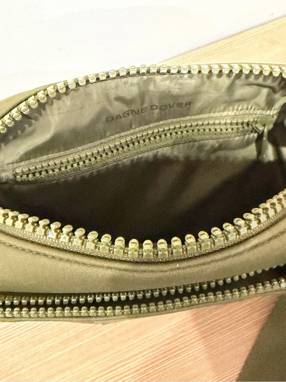 Dagne Dover Micah Neoprene Crossbody Bag Dark Moss Green Travel Purse Athleisure